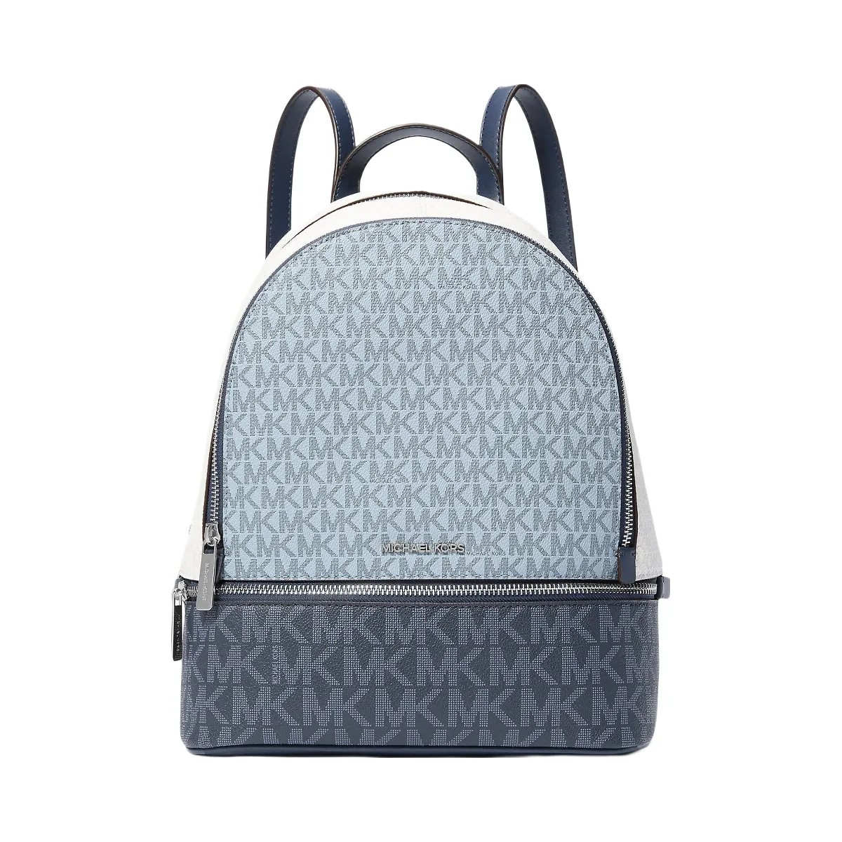 Michael Kors Rhea Medium Color-Block Signature Logo Backpack Admirl Multi - HypeFly India View 1