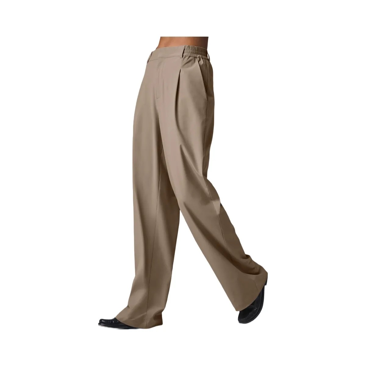 Alo Women's High-Waist Pursuit Trouser (Long) - Gravel - HypeFly India View 3