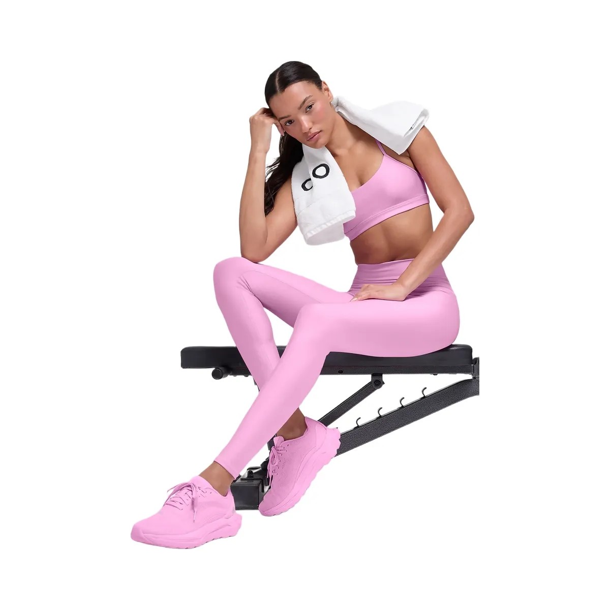 Alo Women's 7/8 High-Waist Airlift Legging - Candy Heart Pink - HypeFly India View 3