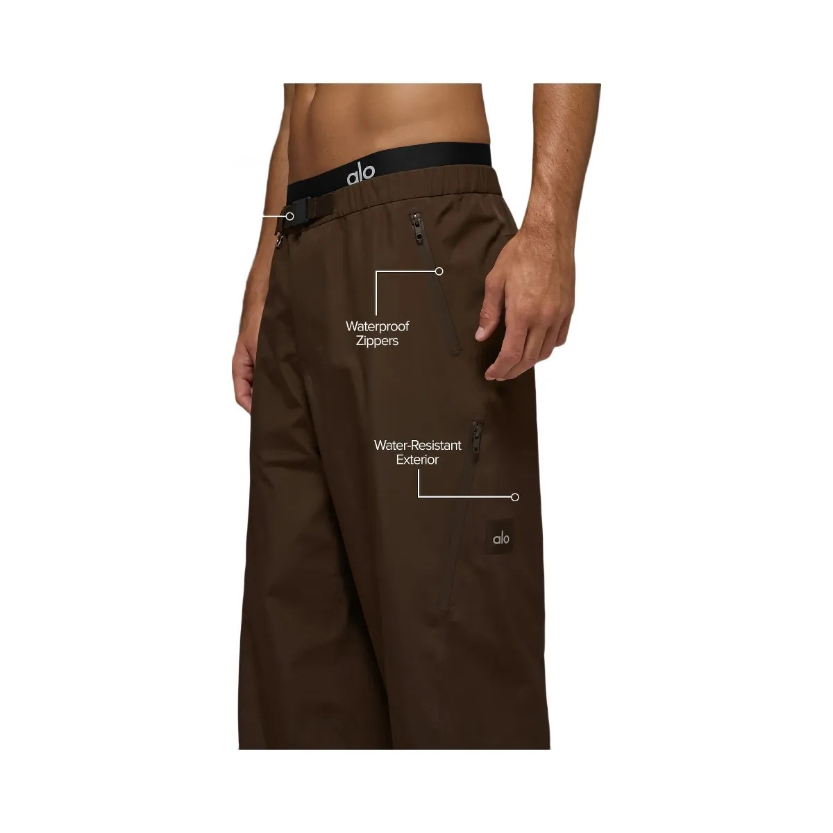 Alo Men's Alpha Shell Pant - Espresso - HypeFly India View 2