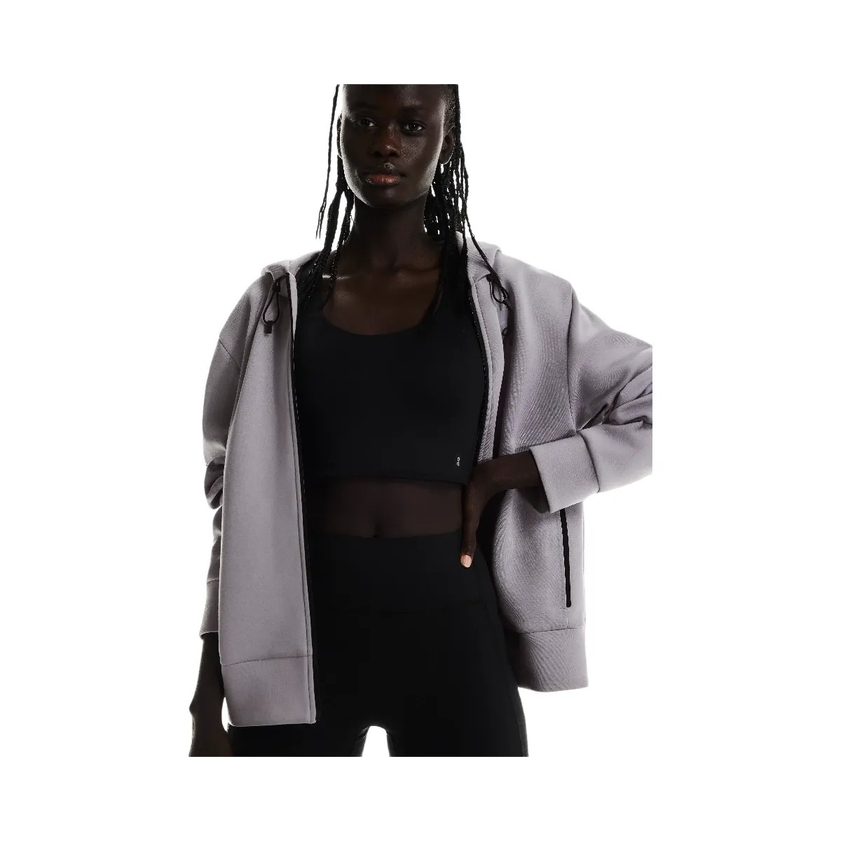 On Focus Tech Zip Hoodie Lilac - HypeFly India View 5