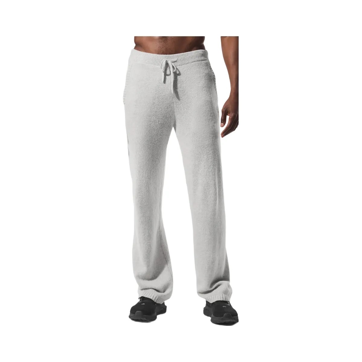 Alo Men's Wool Cashmere New Class Sweatpant - Pearl Grey Heather - HypeFly India View 1