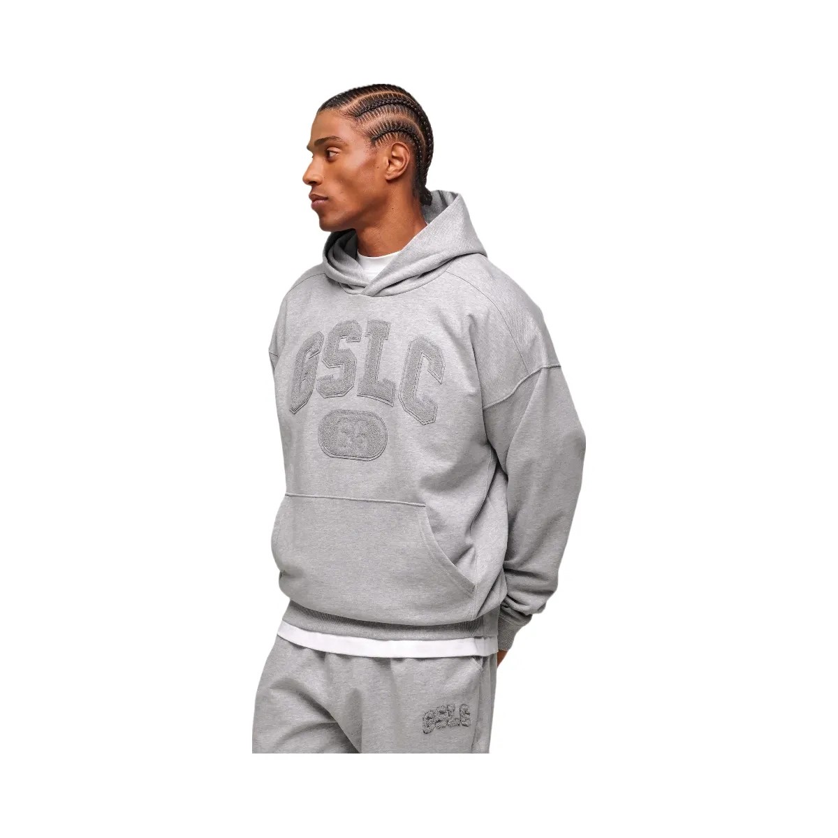 Gymshark GSLC Hoodie - Light Grey Core Marl - HypeFly India View 4