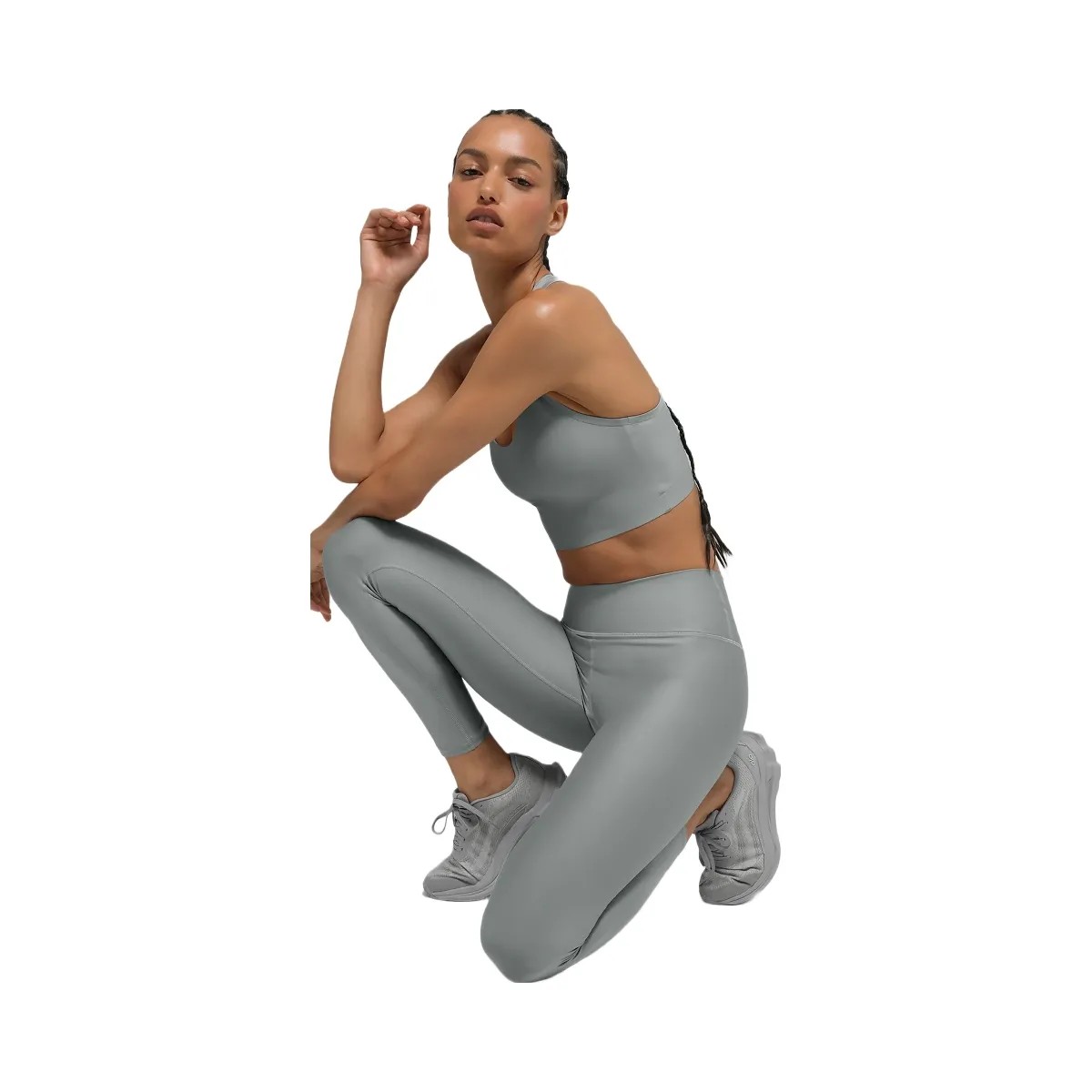Alo Women's Airlift Super Sleek Bra Tank - Lunar Grey - HypeFly India View 3