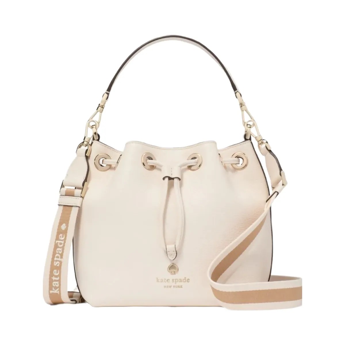 Kate Spade Emma Small Bucket Bag Parchment - HypeFly India View 1
