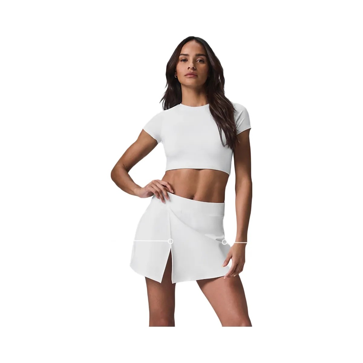 Alo Women's Alosoft Backspin Skirt - White - HypeFly India View 1