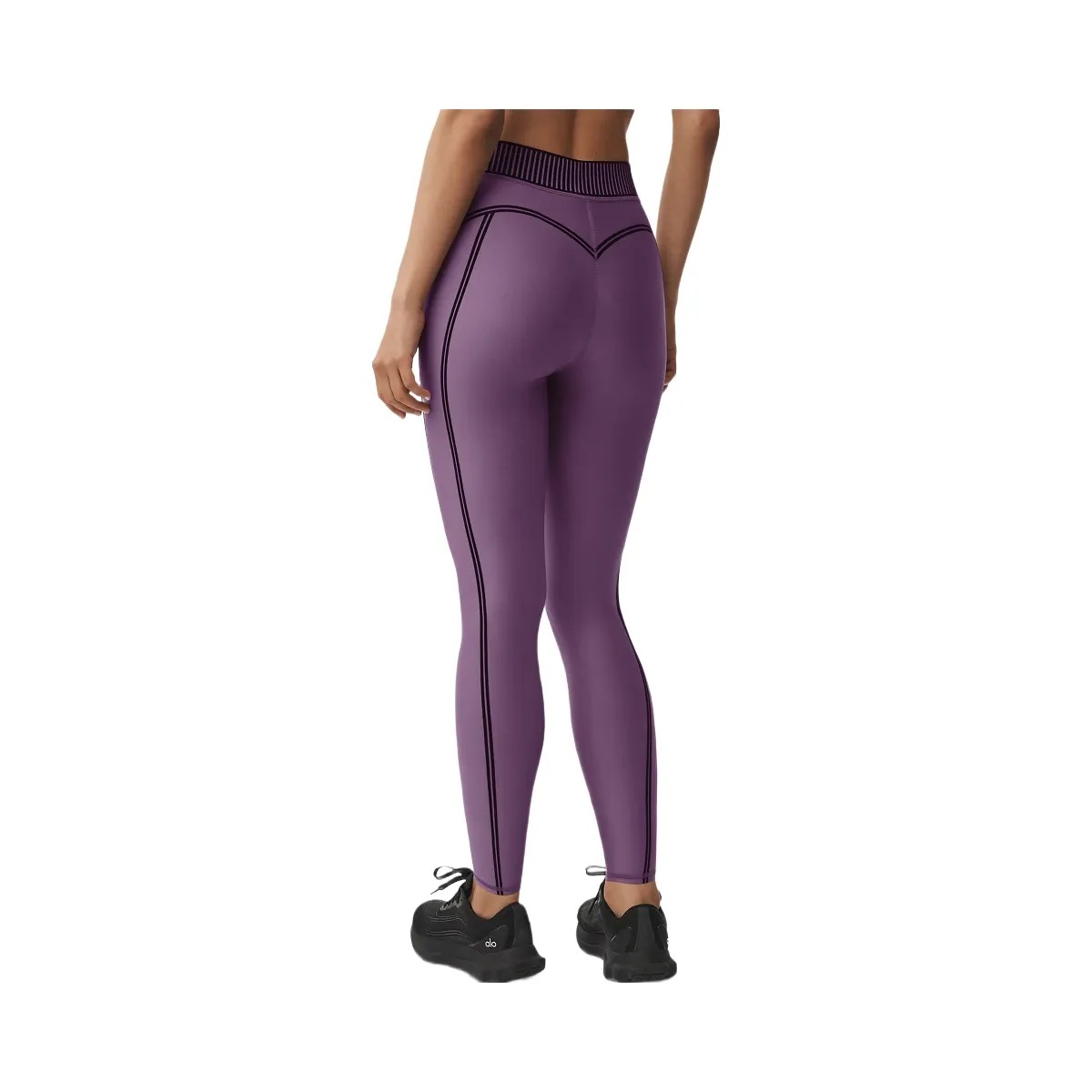 Alo Women's Airlift High-Waist 7/8 Line Up Legging - Plum Kiss - HypeFly India View 2
