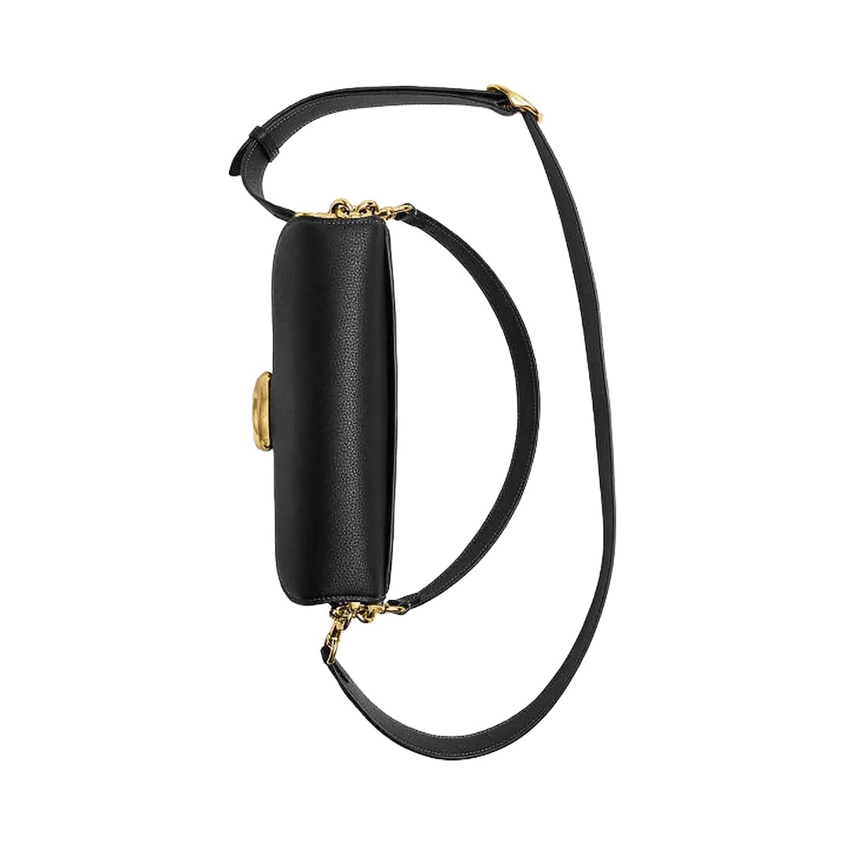 Coach Tabby Shoulder Bag 26 Polished Pebble Leather-Brass-Black - HypeFly India View 3