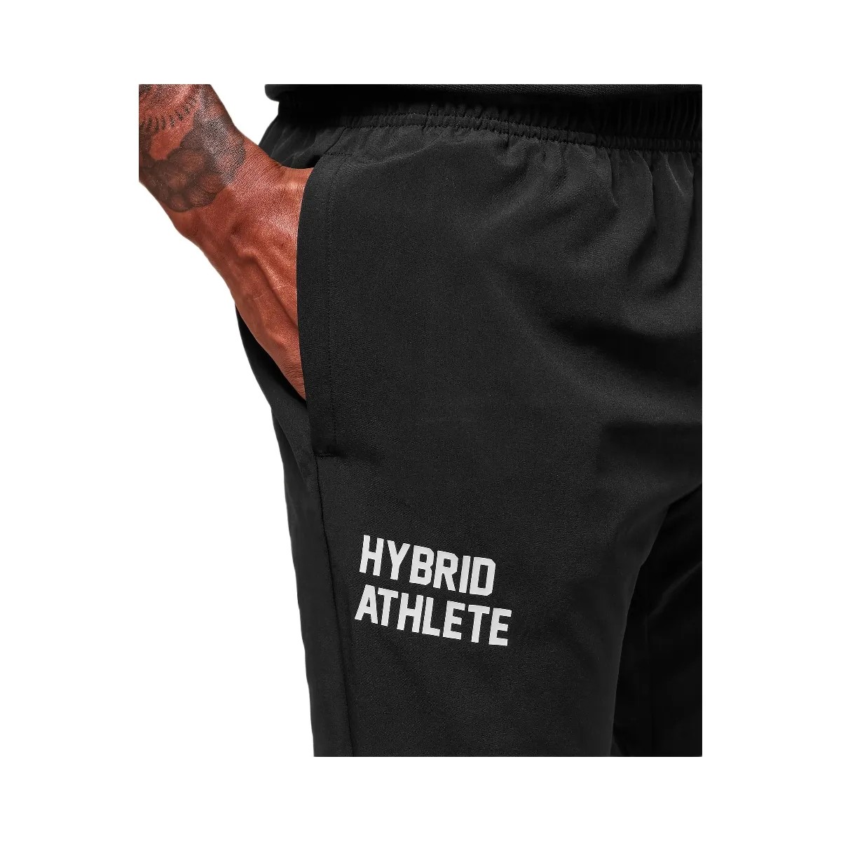 Gymshark Hybrid Athlete Woven Joggers - Black - HypeFly India View 3