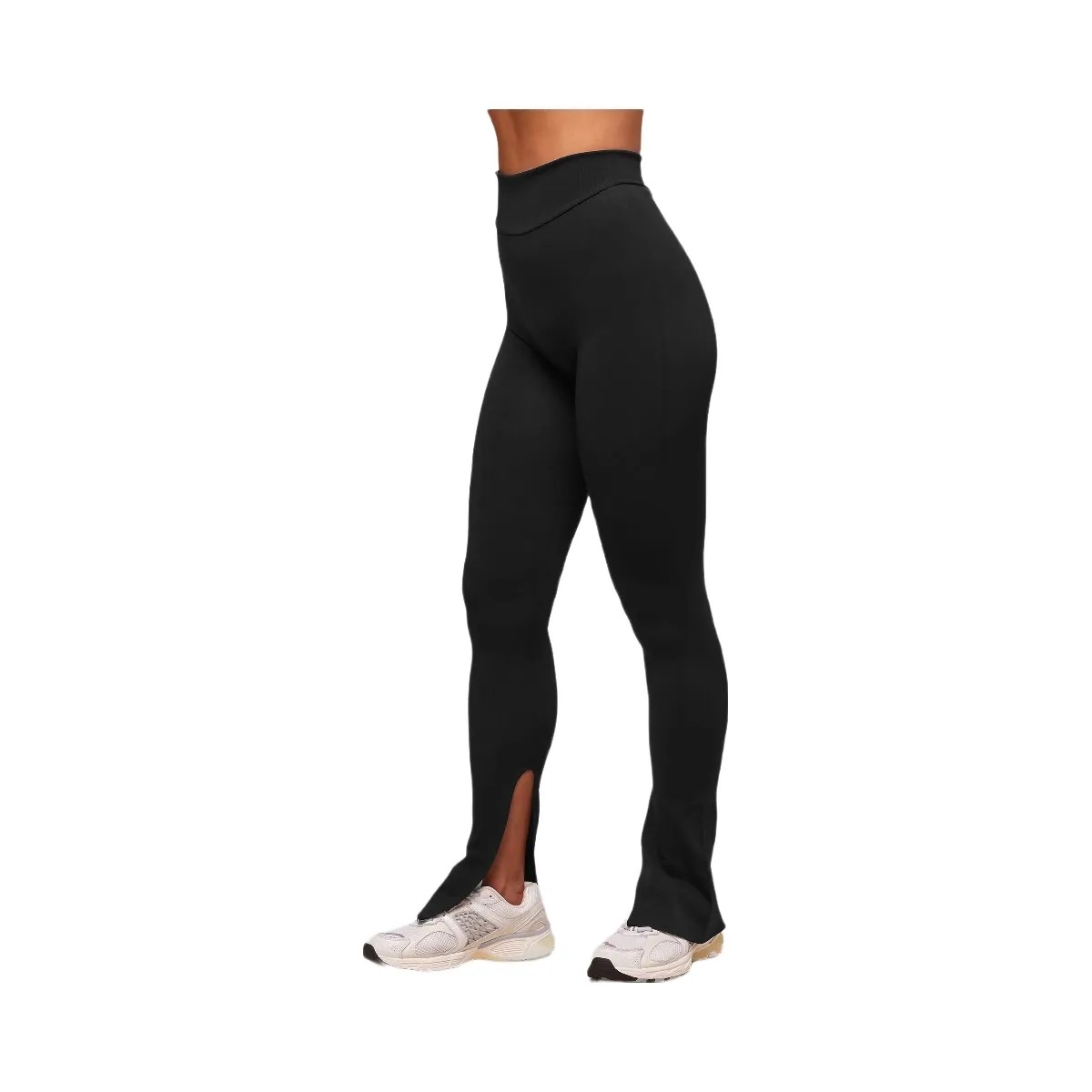 Gymshark everywear Warp Knit Flare Leggings - Black - HypeFly India View 6
