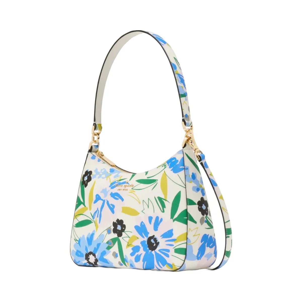Kate Spade Margot Floral Convertible Shoulder Bag Cream Multi - HypeFly India View 3