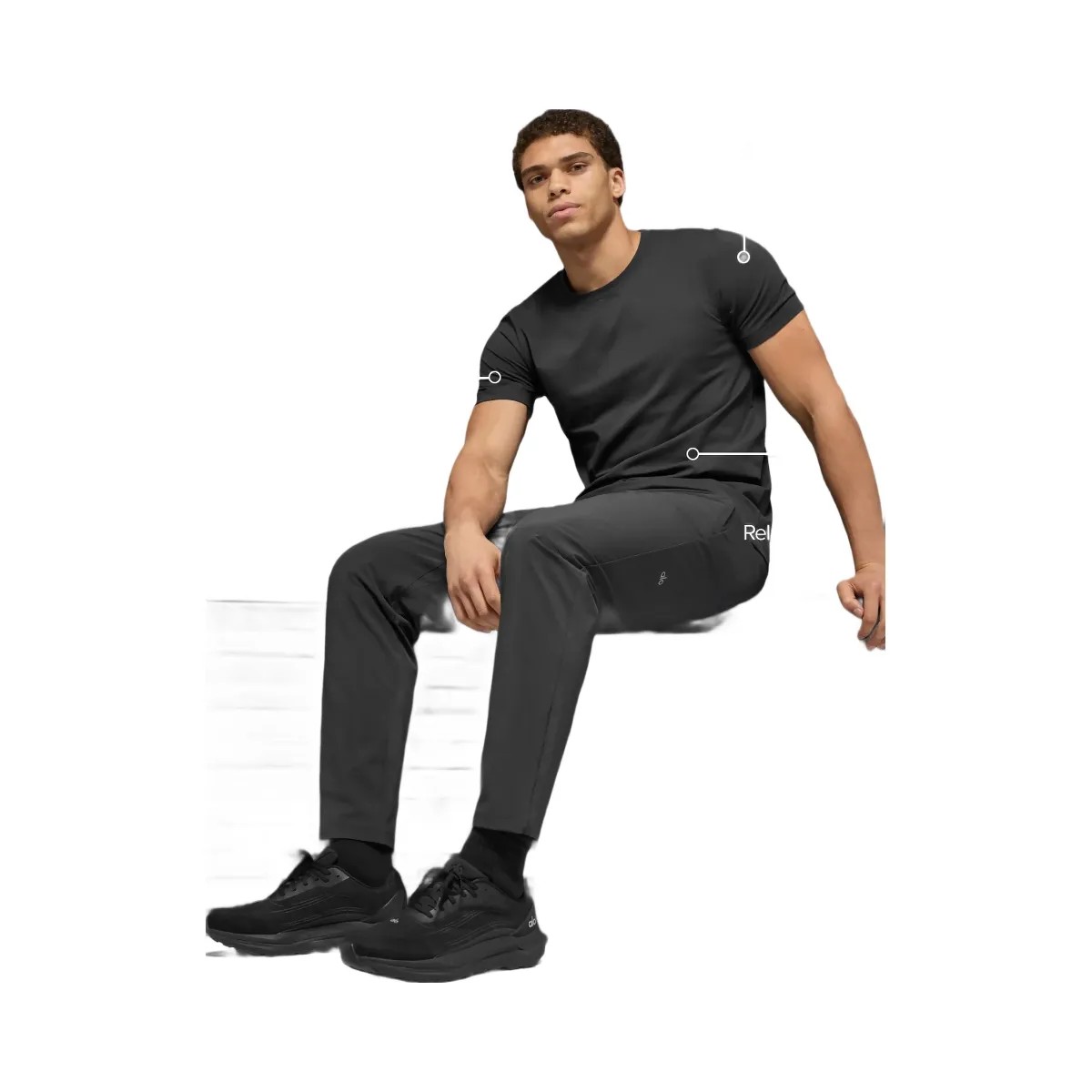 Alo Men's Conquer Reform Crewneck Short Sleeve - Anthracite - HypeFly India View 2