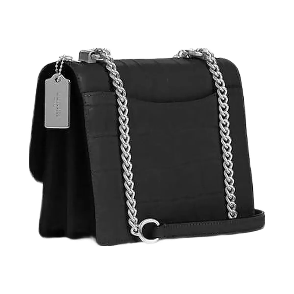 Coach Klare Crossbody Bag Novelty Leather-Silver-Black - HypeFly India View 4