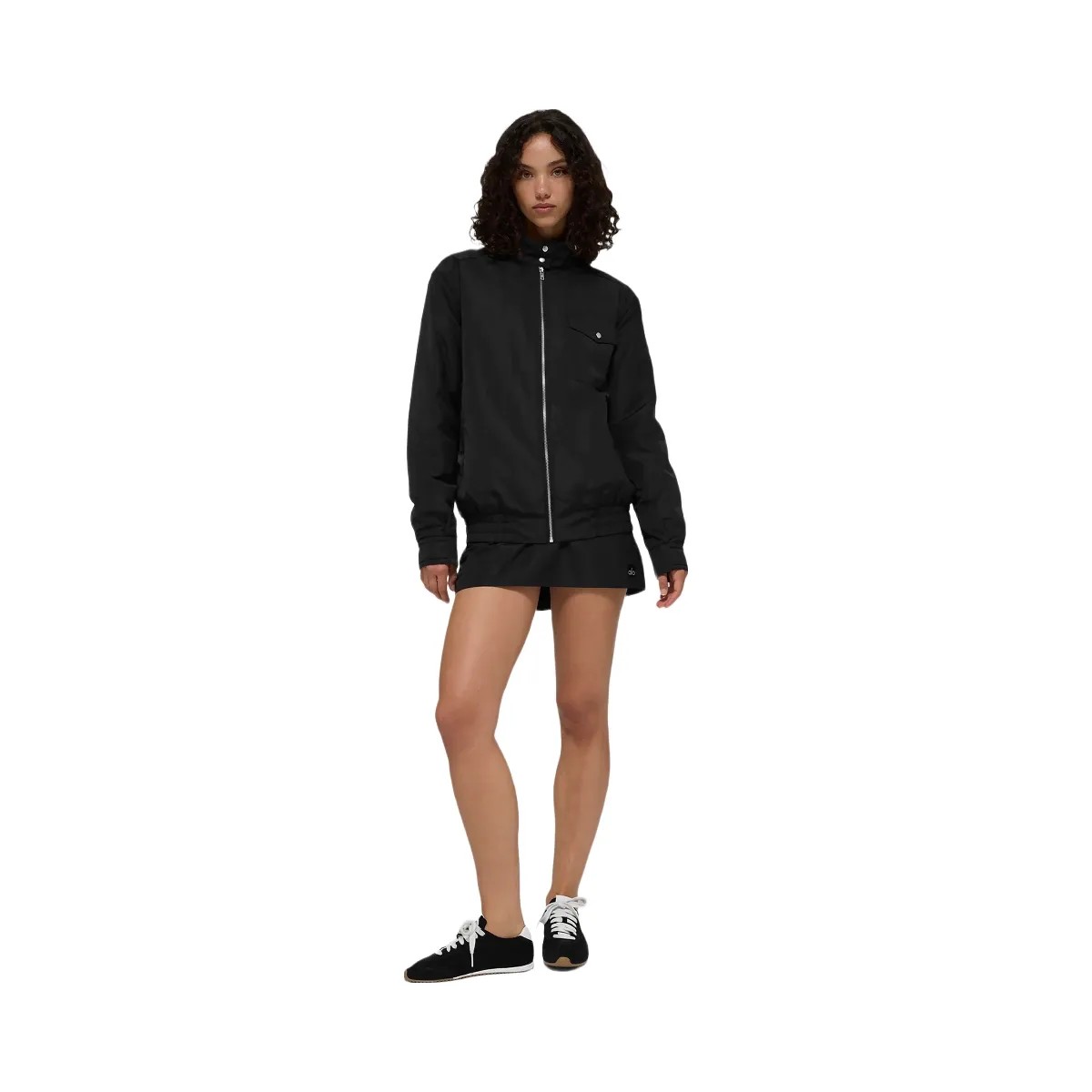 Alo Women's Work It Bomber - Black - HypeFly India View 5