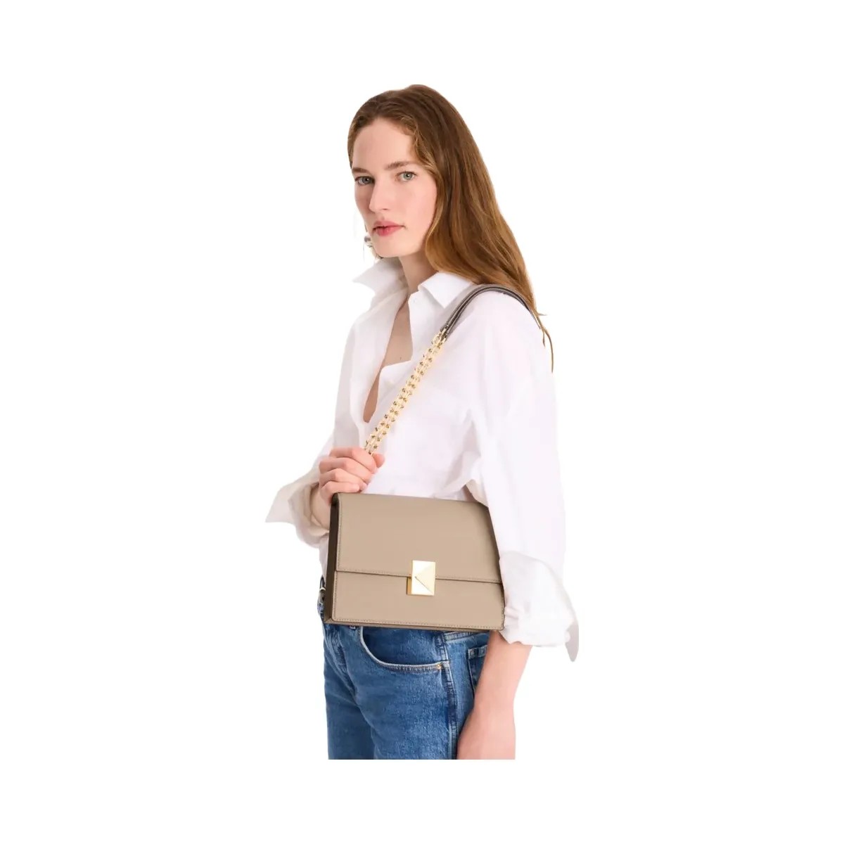 Kate Spade Deco Chain Shoulder Bag Timeless Taupe - HypeFly India View 2