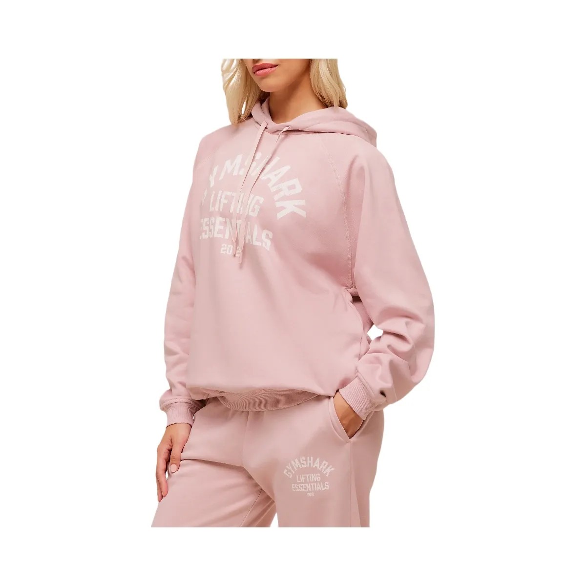 Gymshark Lifting Essentials Hoodie - Cloud Pink - HypeFly India View 3