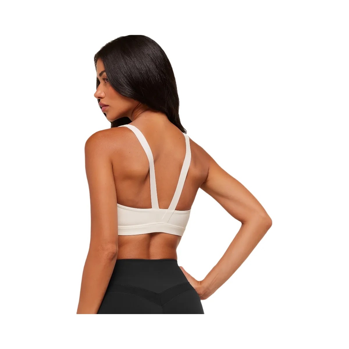 Gymshark Collegiate Sports Bra - Soft White - HypeFly India View 2