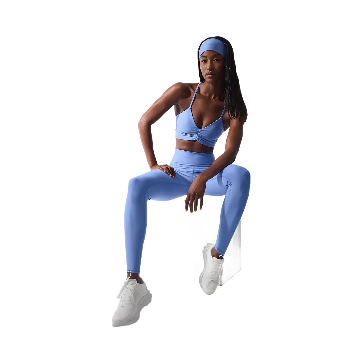 Alo Women's 7/8 High-Waist Airlift Legging - Crystal Clear Blue - HypeFly India View 3