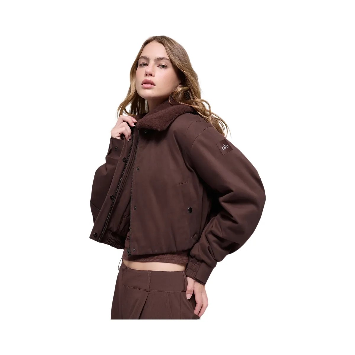 Alo Women's Navigator Jacket - Brownstone - HypeFly India View 2