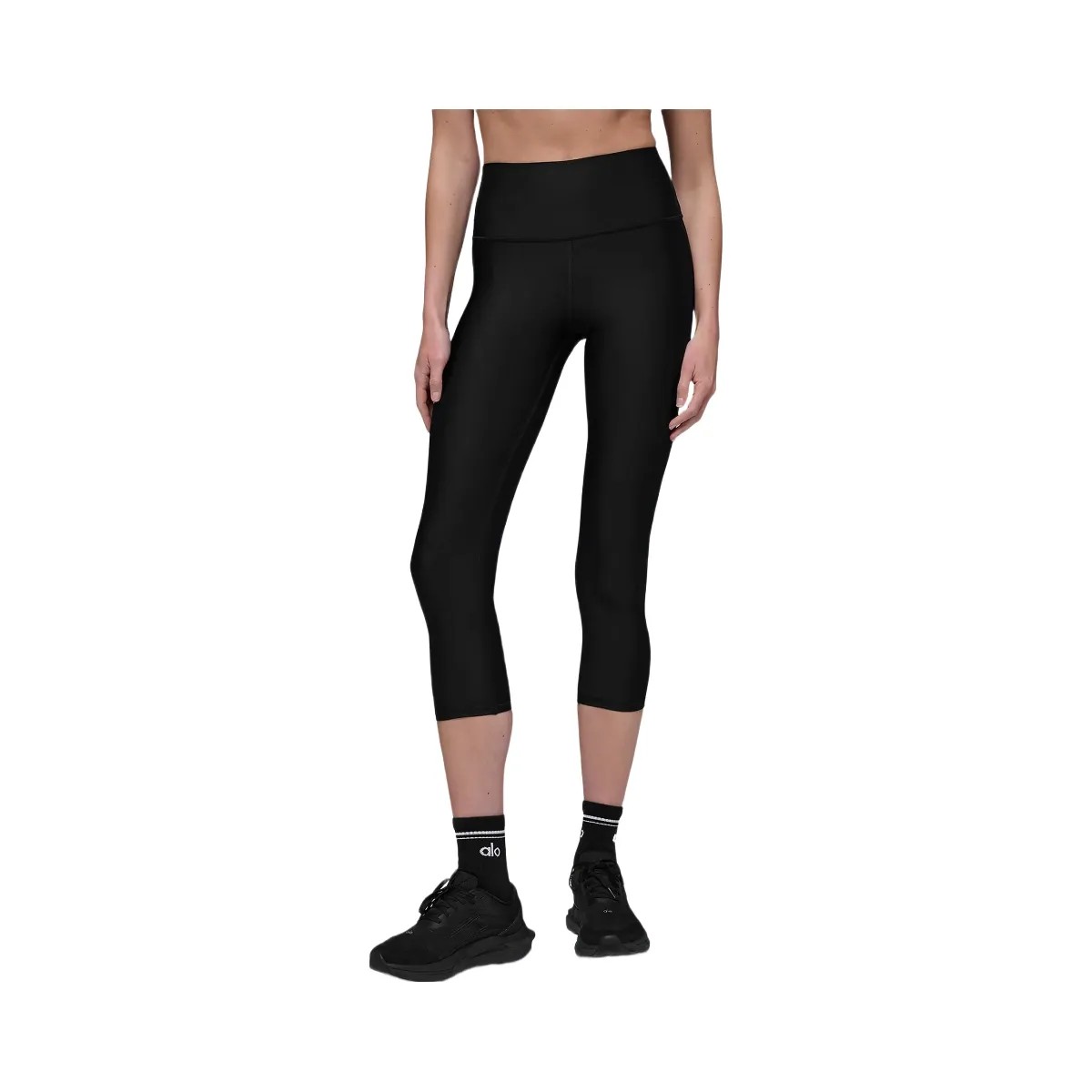 Alo Women's High-Waist Airlift Capri - Black - HypeFly India View 1