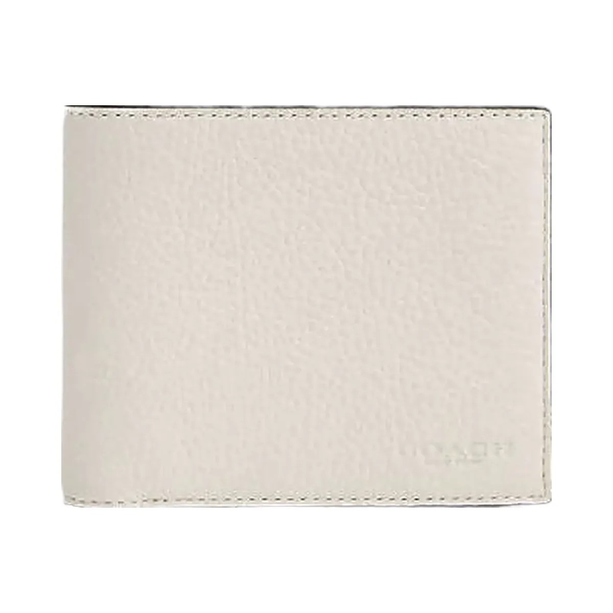 Coach 3 In 1 Wallet Pebbled Leather-Gunmetal-Chalk - HypeFly India View 1