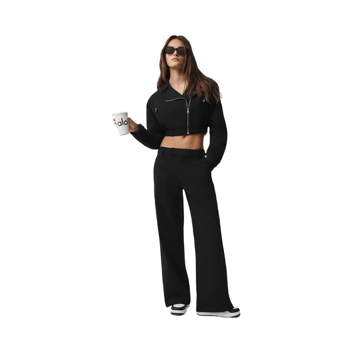 Alo Women's High Road Straight Leg Pant - Black - HypeFly India View 4
