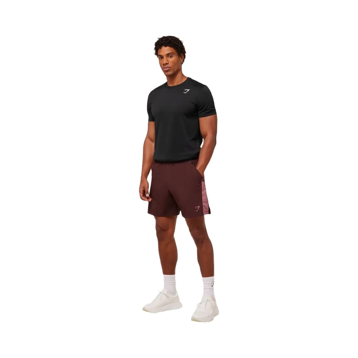 Gymshark Sport 7" Shorts - Rich Maroon/Reset Pink - HypeFly India View 6