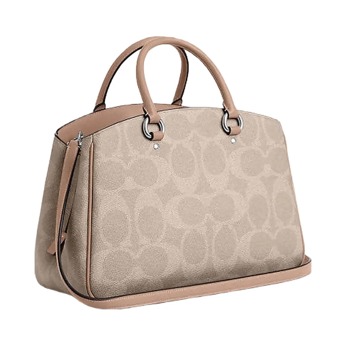 Coach Savannah Carryall Bag In Signature Canvas Signature Canvas-Silver-Sand-Taupe - HypeFly India View 3