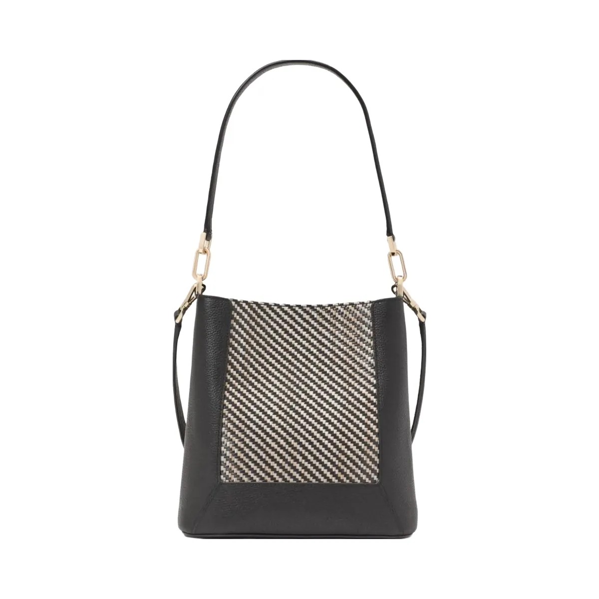 Kate Spade Lena Straw Bucket Bag Black Multi - HypeFly India View 5