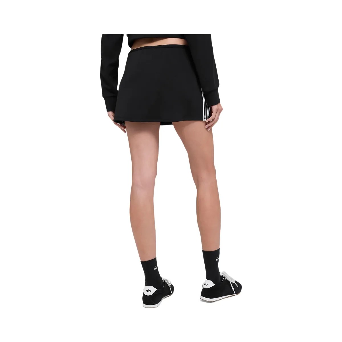 Alo Women's Track Star Mini Skirt - Black - HypeFly India View 3