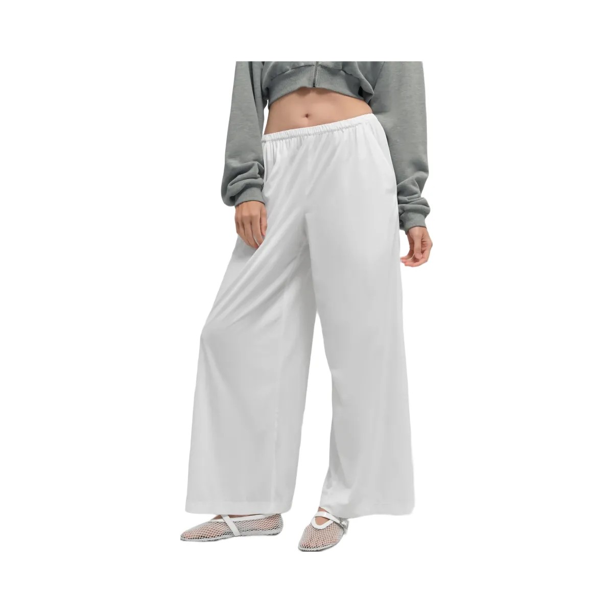 Alo Women's Breezy Wide Leg Pant (Regular) - White - HypeFly India View 1