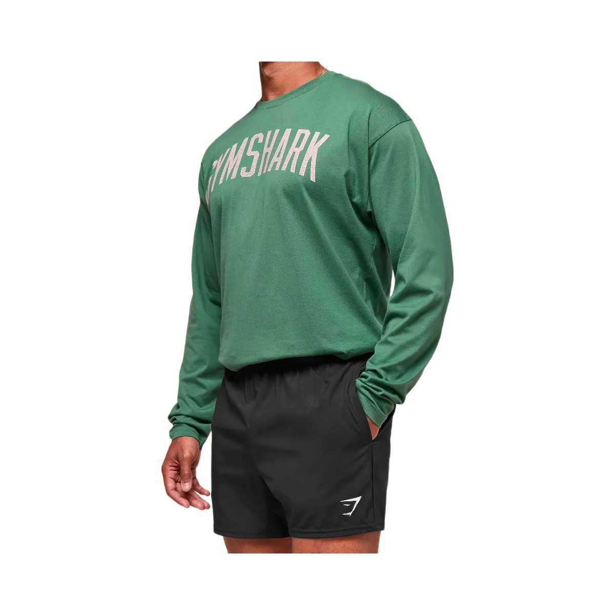 Gymshark Worn Graphic Long Sleeve T-Shirt - Lift Green - HypeFly India View 4