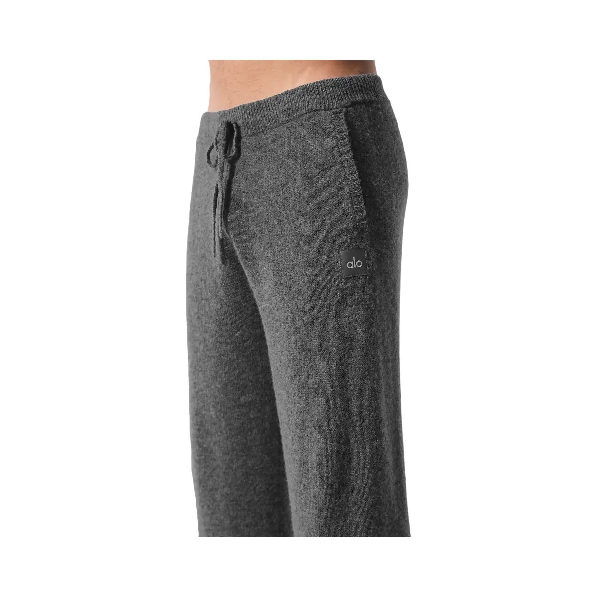 Alo Men's Wool Cashmere New Class Sweatpant - Platinum Grey - HypeFly India View 4