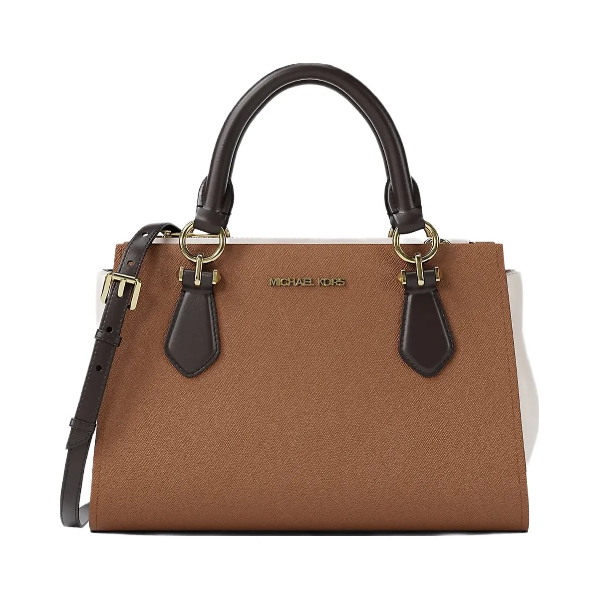 Michael Kors Marilyn Small Color-Block Saffiano Leather Messenger Bag Luggage Multi - HypeFly India View 1