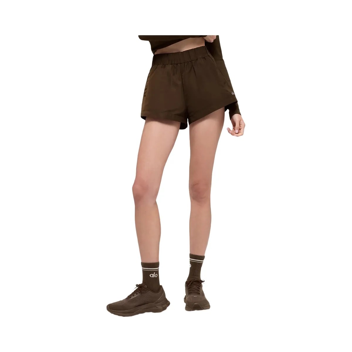 Alo Women's High-Waist Socialite Short - Espresso - HypeFly India View 1