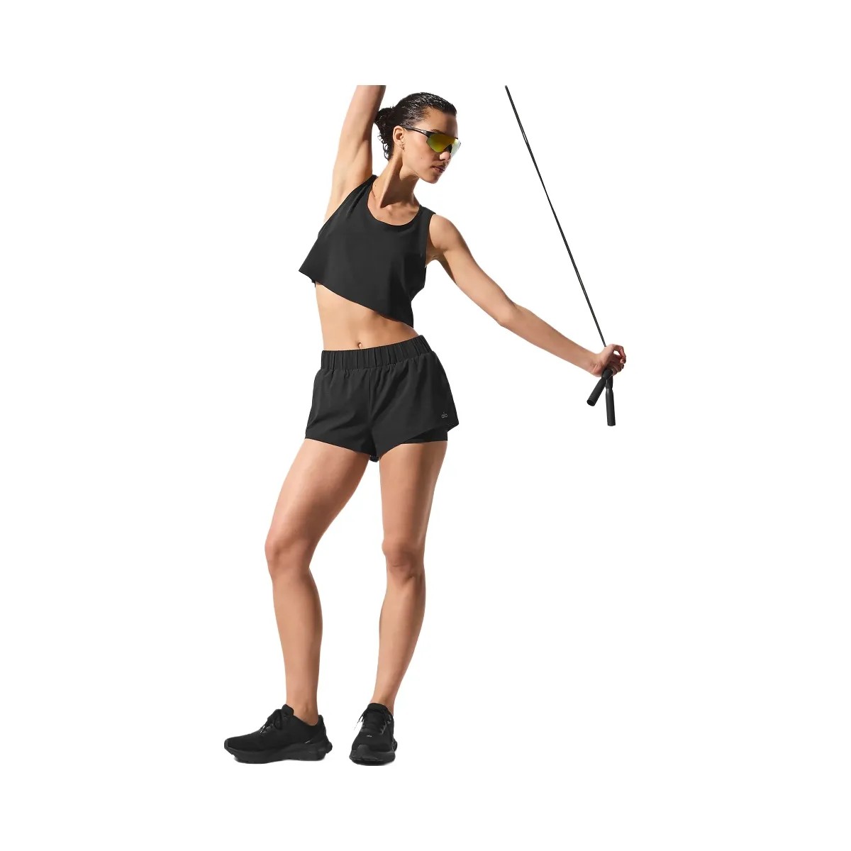 Alo Women's Sport Star Short - Black - HypeFly India View 5