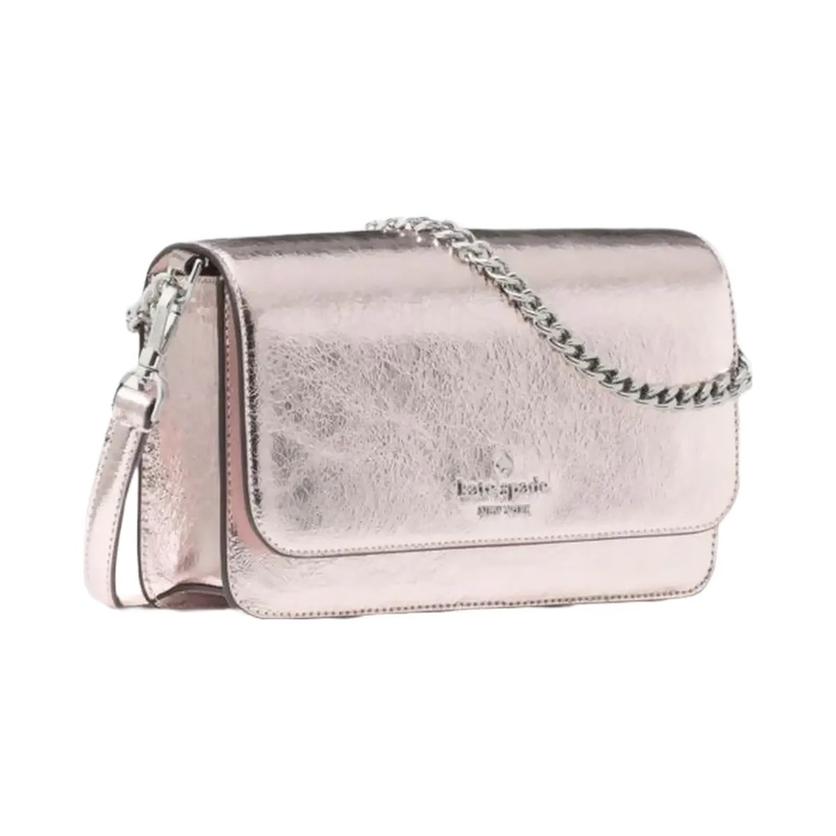 Kate Spade Madison Metallic Willow Mini Flap Crossbody Lilac Moonlight - HypeFly India View 2