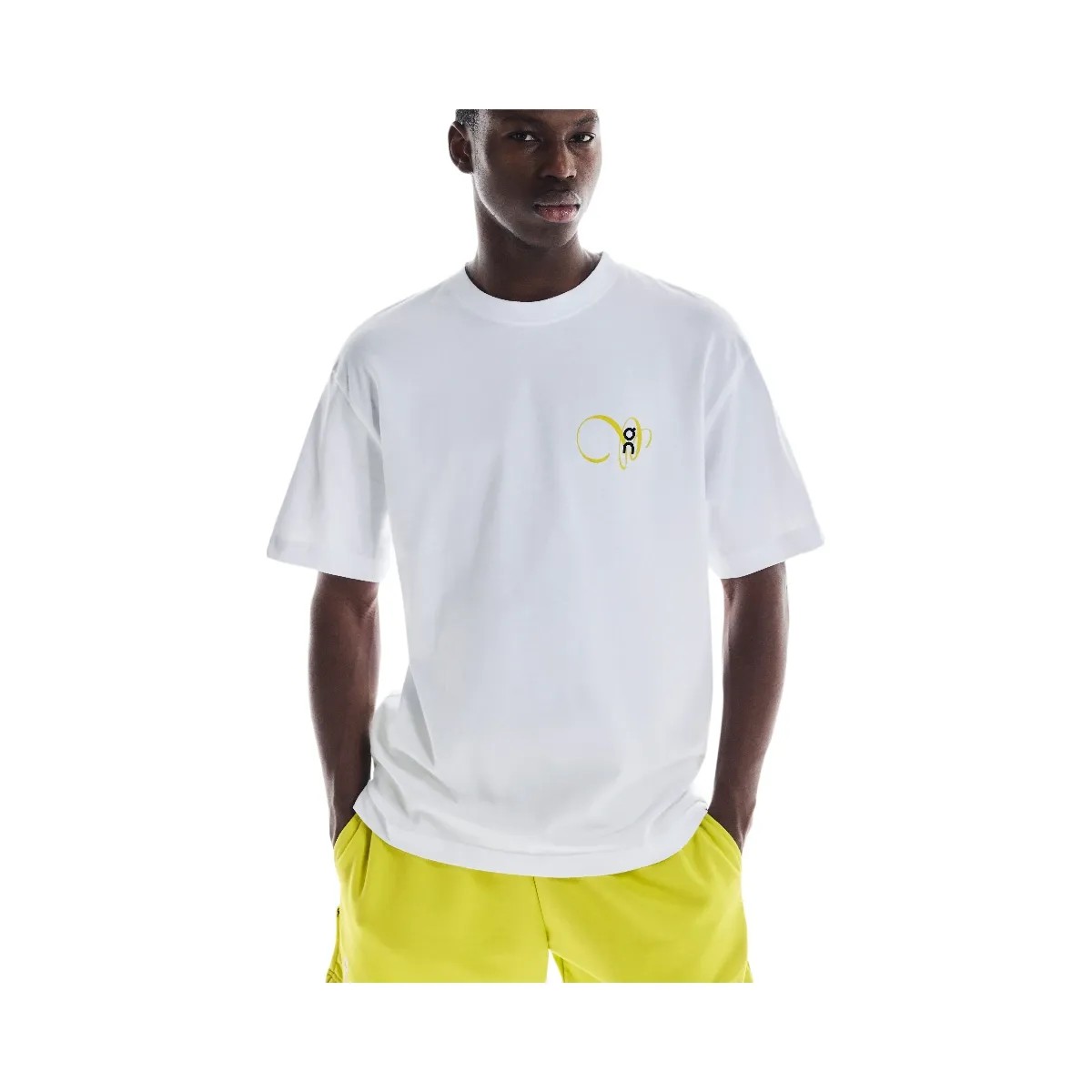 On Club-T Graphic White | Lime - HypeFly India View 3