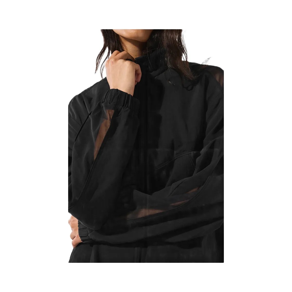 Alo Women's Origin Full-Zip Track Jacket - Black - HypeFly India View 4