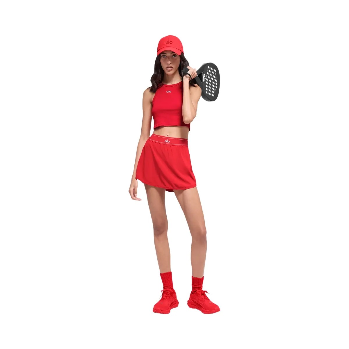 Alo Women's Match Point Tennis Skirt - Bright Red - HypeFly India View 4