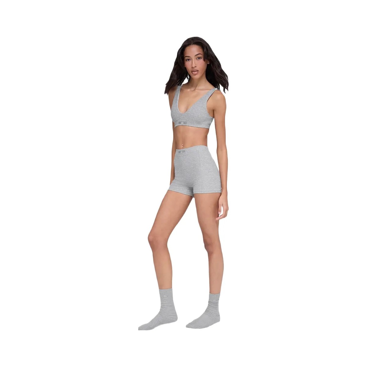 Alo Women's soft Sincere Bra - Athletic Heather Grey - HypeFly India View 4