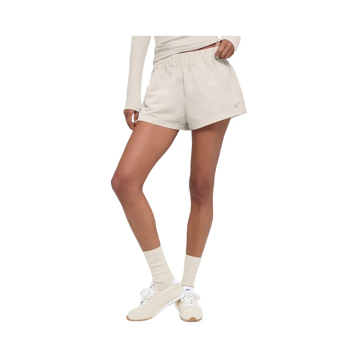 Alo Women's High-Waist Socialite Short - Bone - HypeFly India View 1