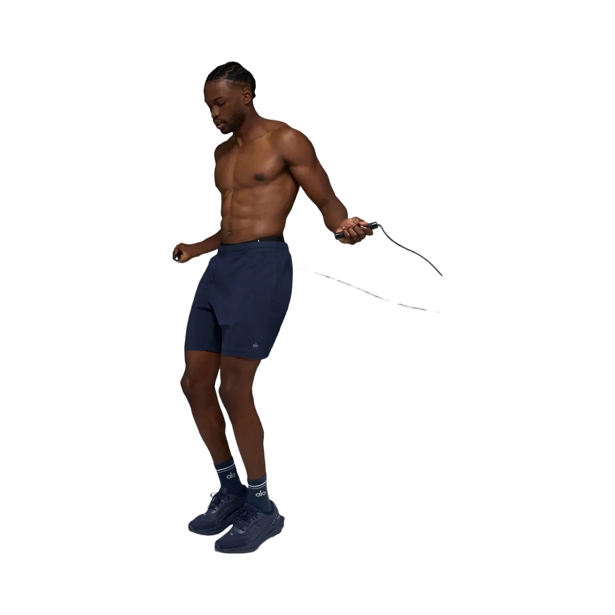 Alo Men's 7" Conquer React Performance Short - Navy - HypeFly India View 3