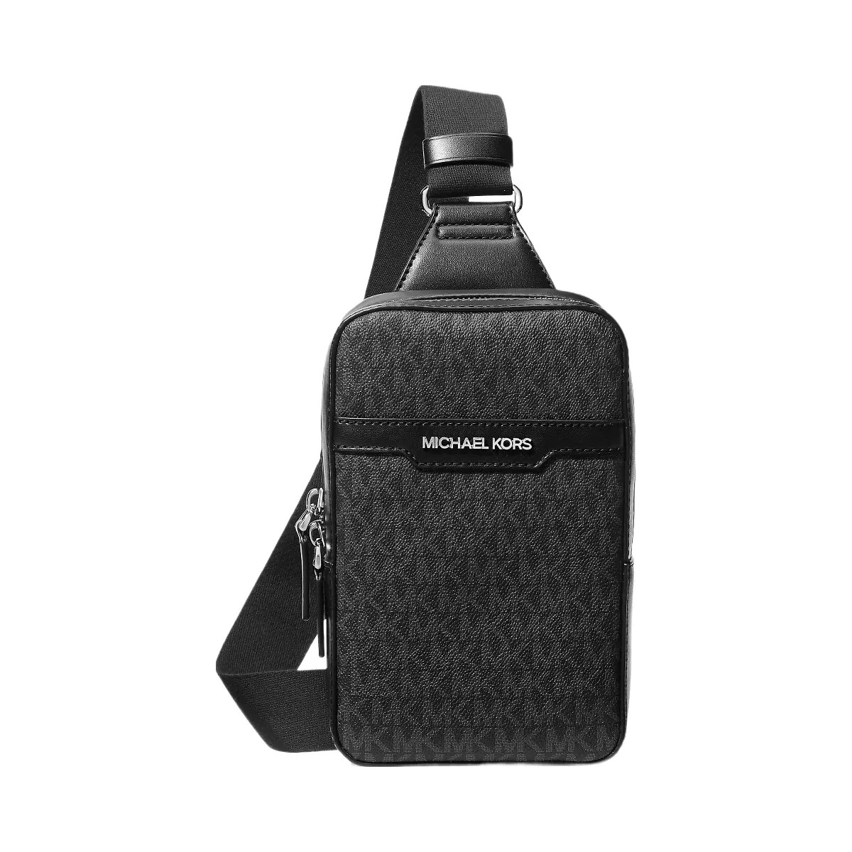 Michael Kors Cooper Medium Signature Logo Sling Pack Black - HypeFly India View 1