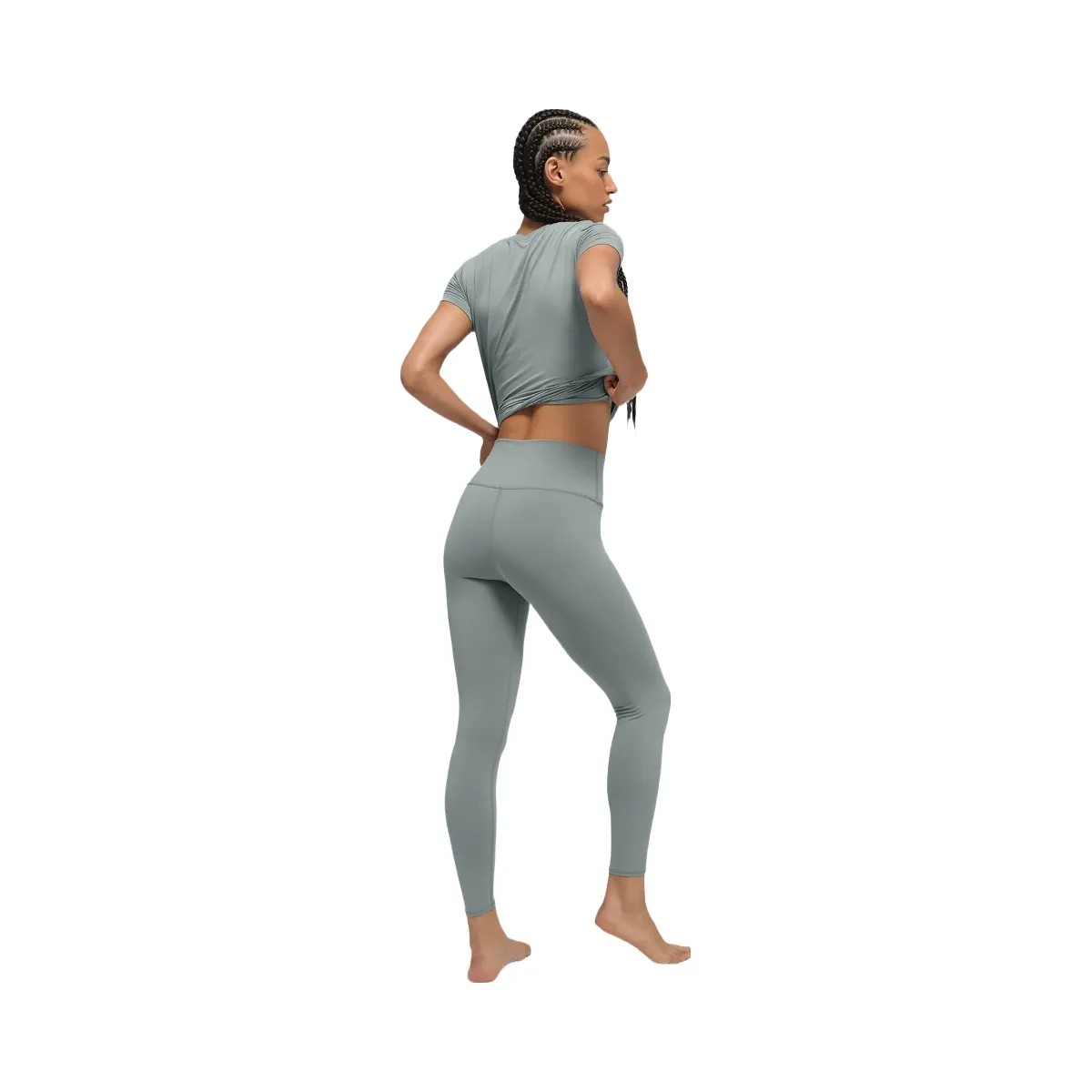 Alo Women's 7/8 High-Waist Airbrush Legging - Lunar Grey - HypeFly India View 3