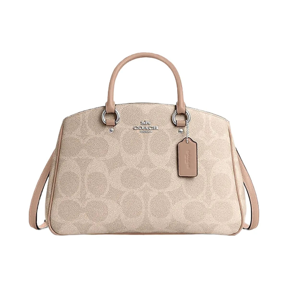 Coach Savannah Carryall Bag In Signature Canvas Signature Canvas-Silver-Sand-Taupe - HypeFly India View 1