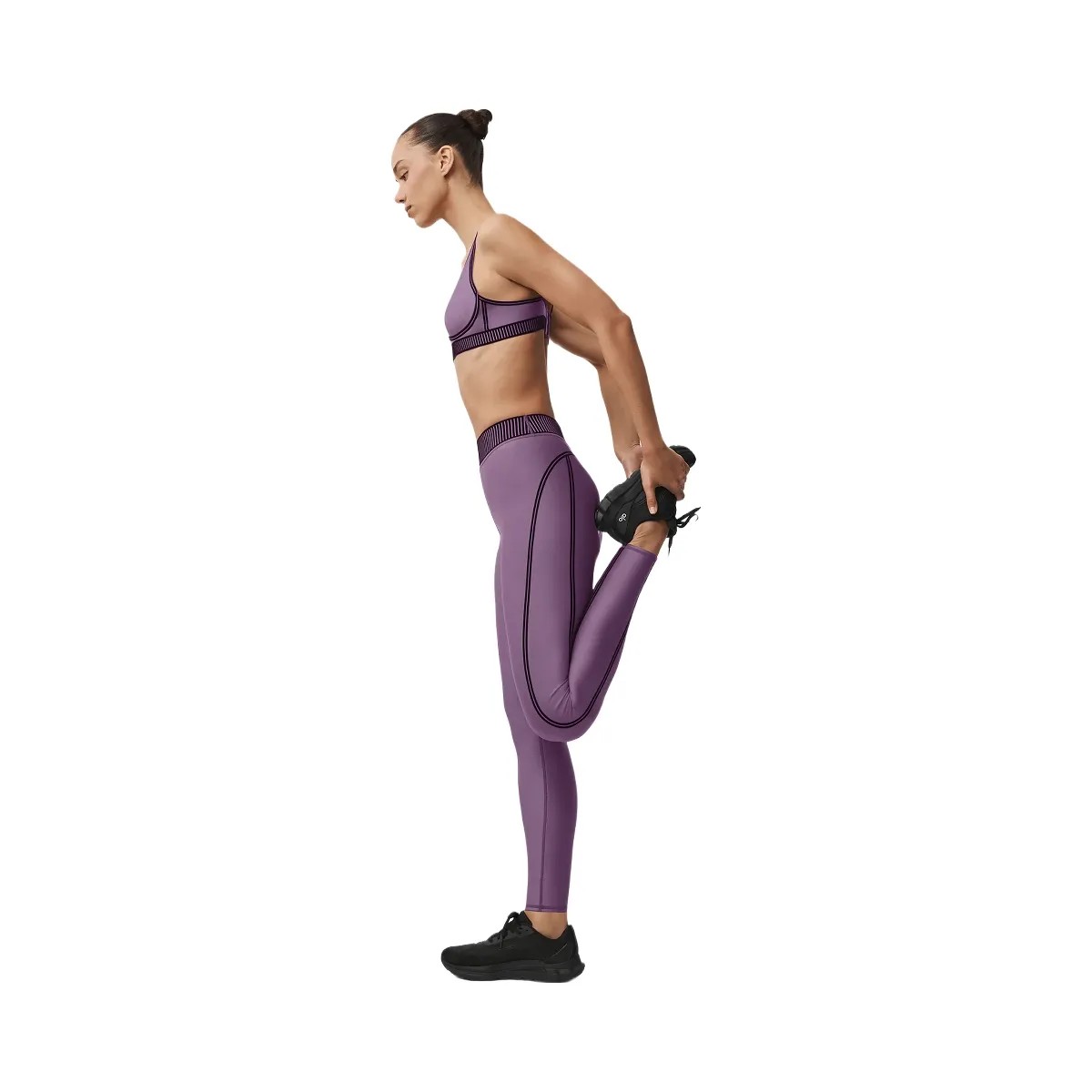 Alo Women's Airlift High-Waist 7/8 Line Up Legging - Plum Kiss - HypeFly India View 4