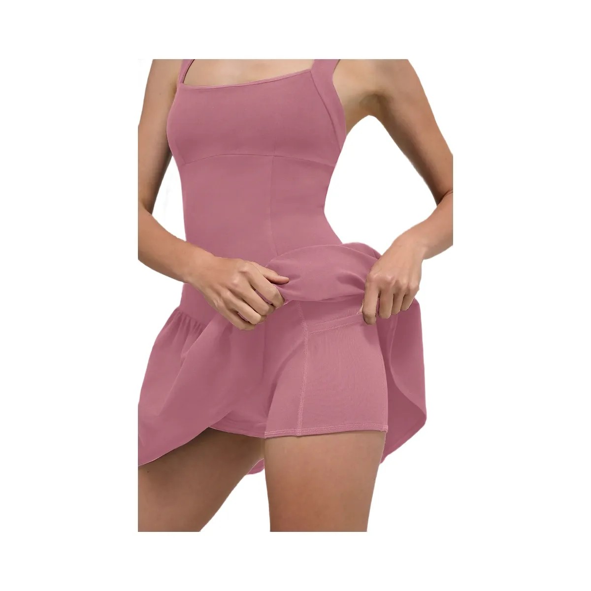 Alo Women's Alosoft Break Point Tennis Dress - Pink Wild Rose - HypeFly India View 2