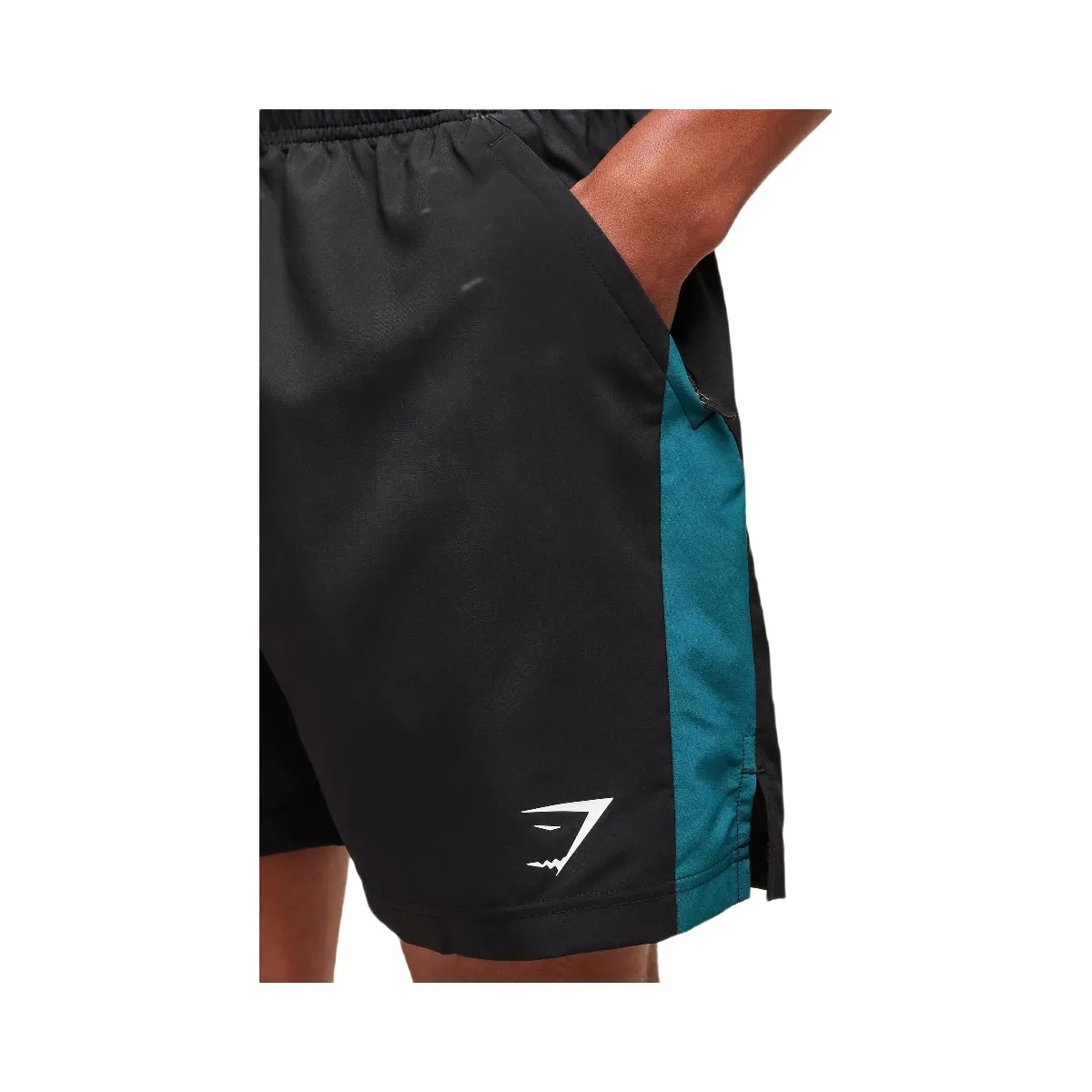 Gymshark Sport 7" Shorts - Black/Functional Teal - HypeFly India View 4