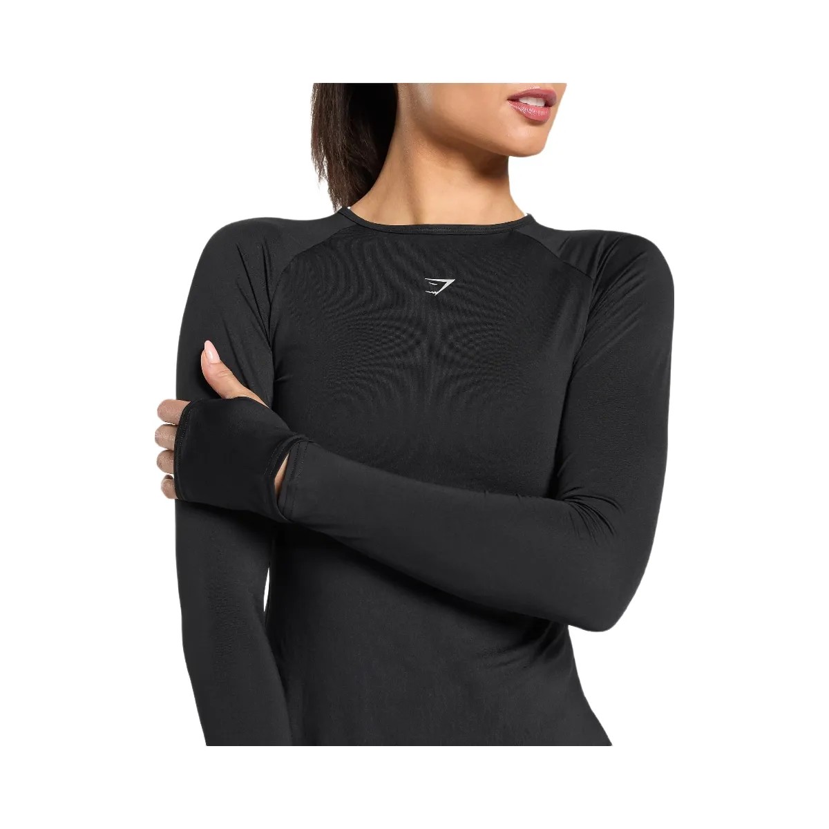 Gymshark Running Long Sleeve Top - Black - HypeFly India View 3